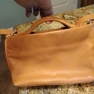 SKAGEN Tote Brown Color Leather Tote Shoulder Purse Handbag